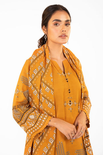 Alkaram FW-16-22-Yellow Winter Collection 2022 Online Shopping